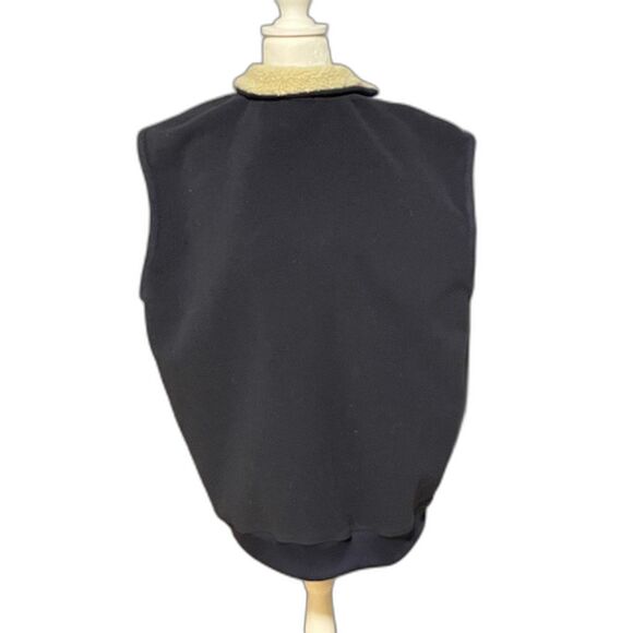 Izod Jeans Men’s Navy Fleece Vest Sherpa Collar Zip Front Size Large - Picture 7 of 13